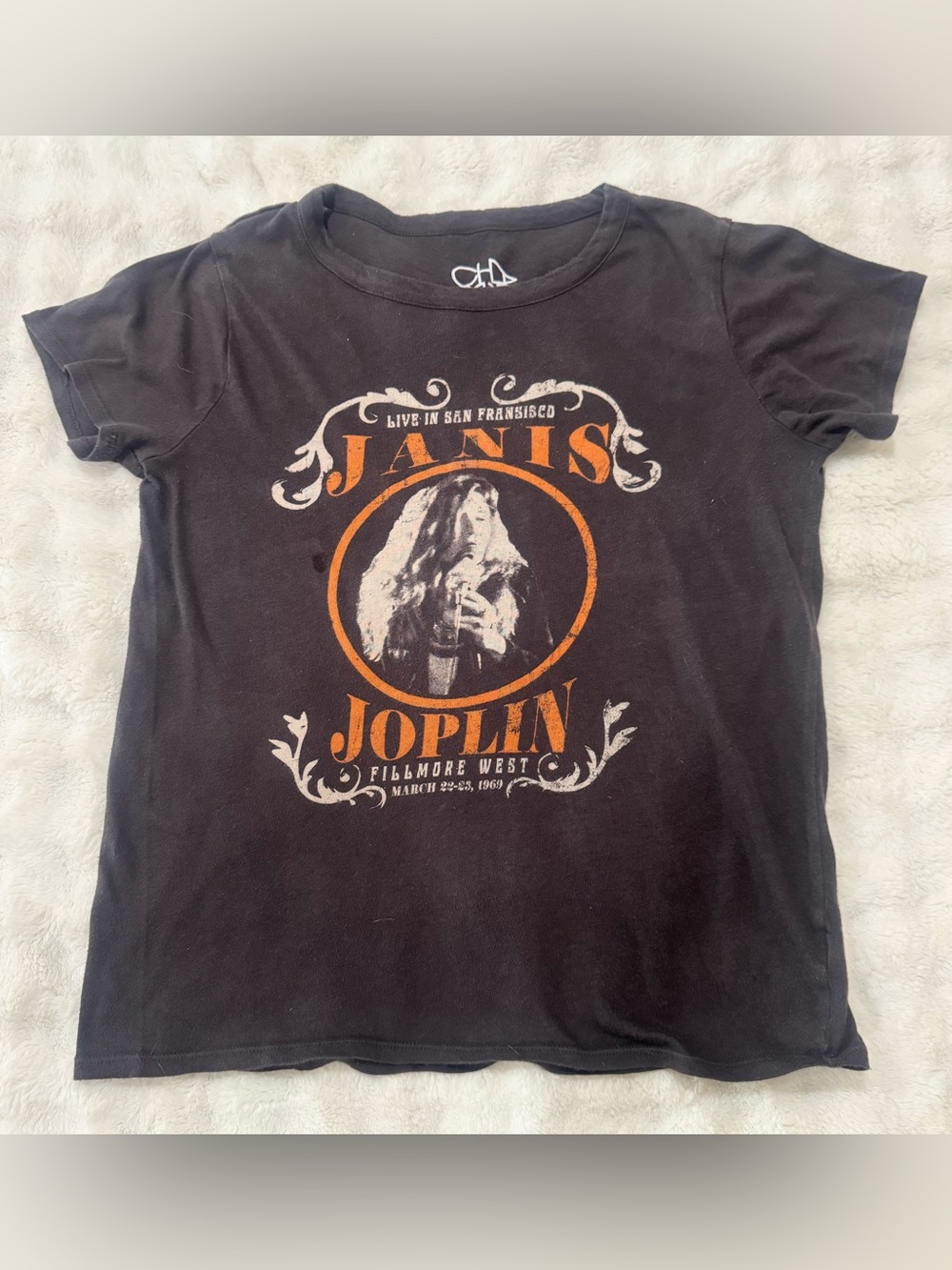 Chaser Janis Joplin Fillmore West 1969 Graphic Band Tee Small